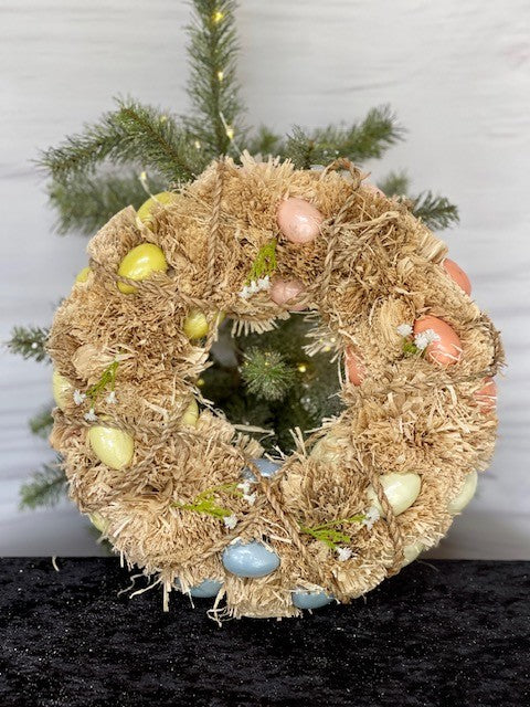 VINTAGE PASTEL EGG WREATH 34CM CES011