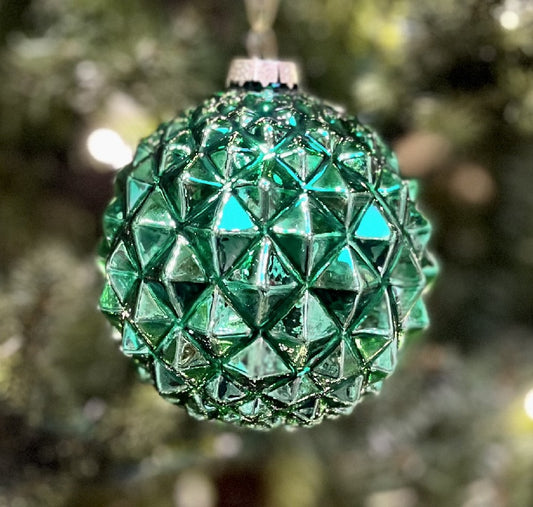 GREEN HONEYCOMB ROUND ORNAMENT MA089