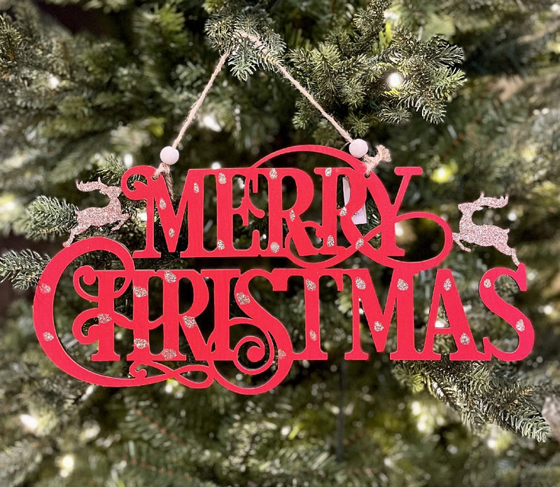 MERRY CHRISTMAS HANGING SIGN MG038