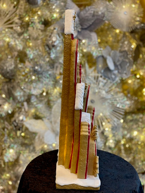 RED GINGERBREAD LED VILLAGE SCENE MT012