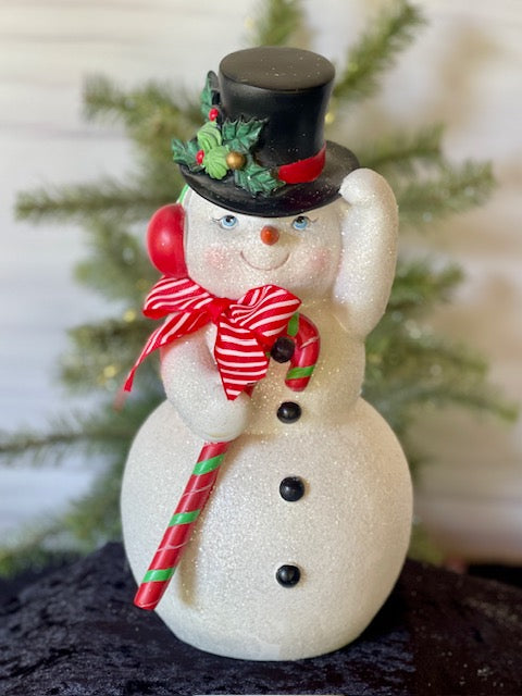 SPRINKLES RETRO FROSTED SNOWMAN WITH CANDY CANE MT019