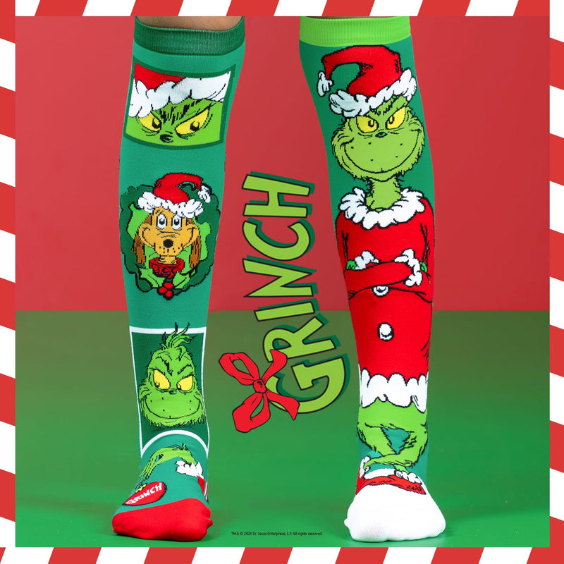 MERRY GRINCHMAS LONG STYLE MISMATCH SOCKS