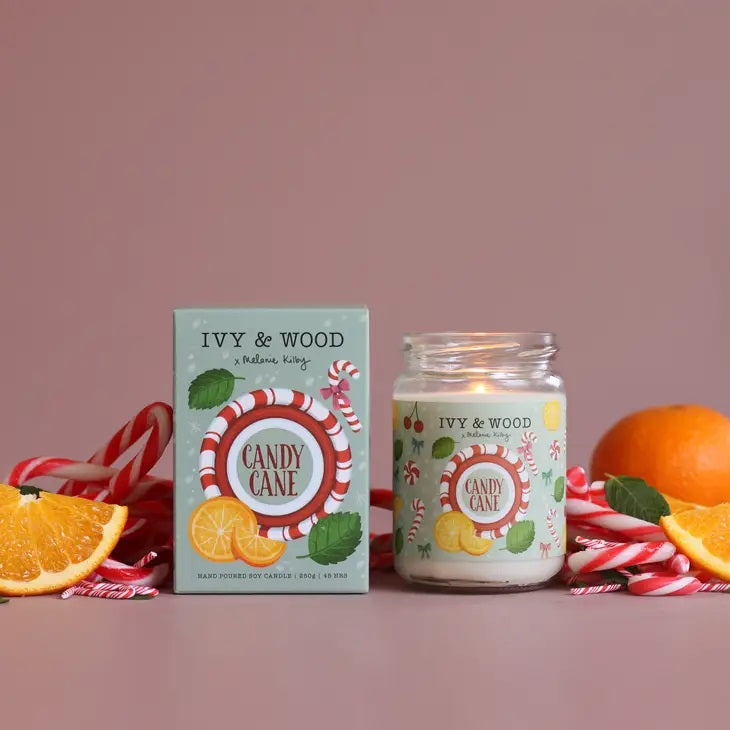 IVY & WOOD - CANDY CANE CANDLE