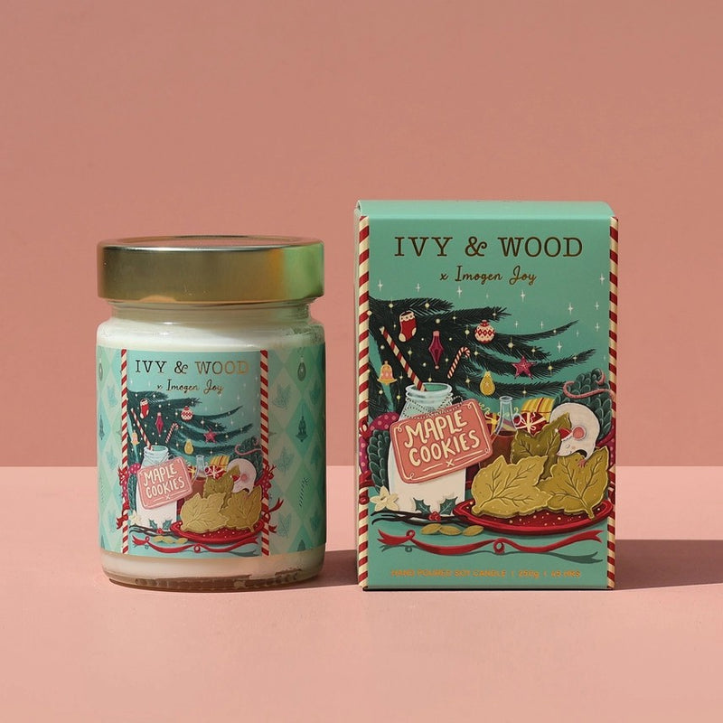 IVY & WOOD MAPLE COOKIES CHRISTMAS CANDLE 