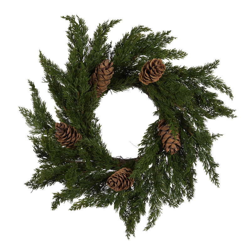 JUNIPER WREATH WITH PINECONES CXK002