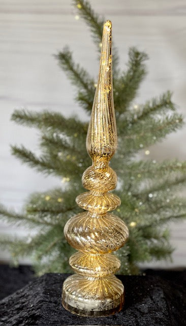 GOLD GLASS LED FINIAL 40CM CXR055