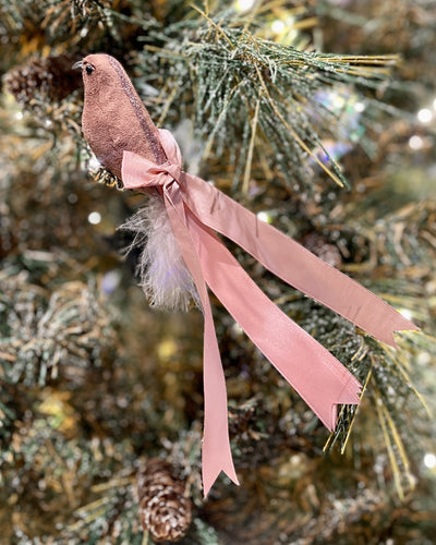 BLUSH RIBBON CLIP ON BIRD CXS041