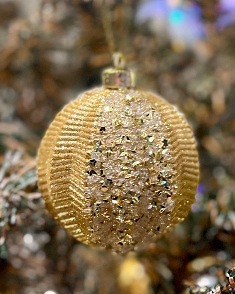 MATTE GOLD SEGMENT BAUBLE CXZ034