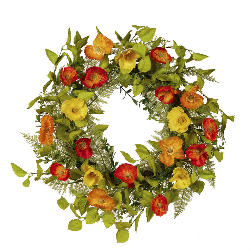 EASTER POPPIES WREATH 56CM DEY008