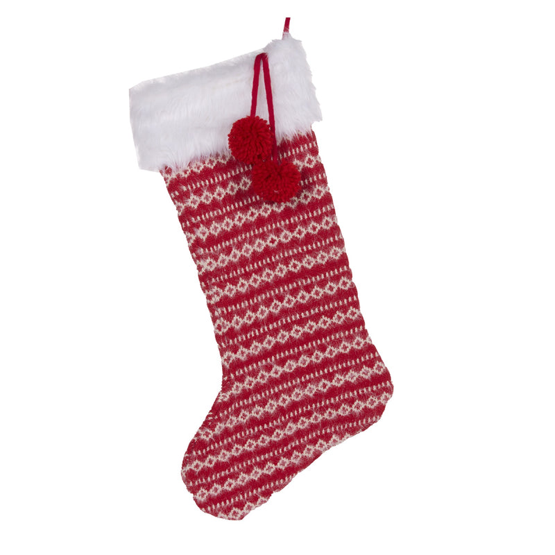 NORDIC RED FABRIC STOCKING DXA001