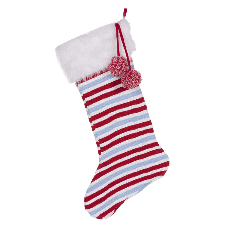 FROSTED PEPPERMINT STRIPE STOCKING DXA002