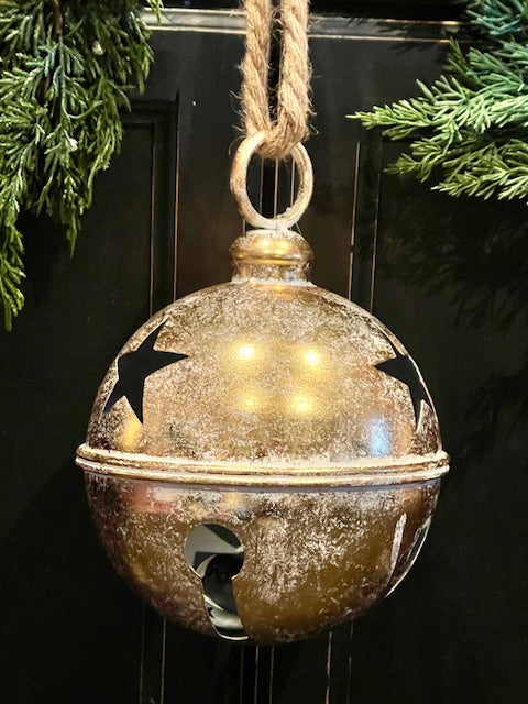 ANTIQUE GOLD 20CM METAL HANGING BELL DCH014