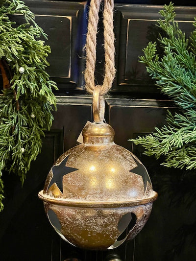 16 CM ANTIQUE GOLD HANGING BELL DCH016