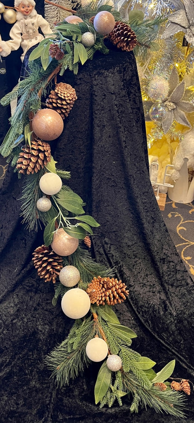 180 CM COPPER HUES BAUBLE GARLAND DXV066