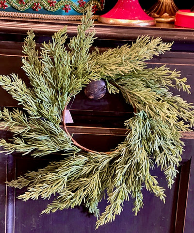 30CM DARKER SIMPLE JUNIPER WREATH DCP005