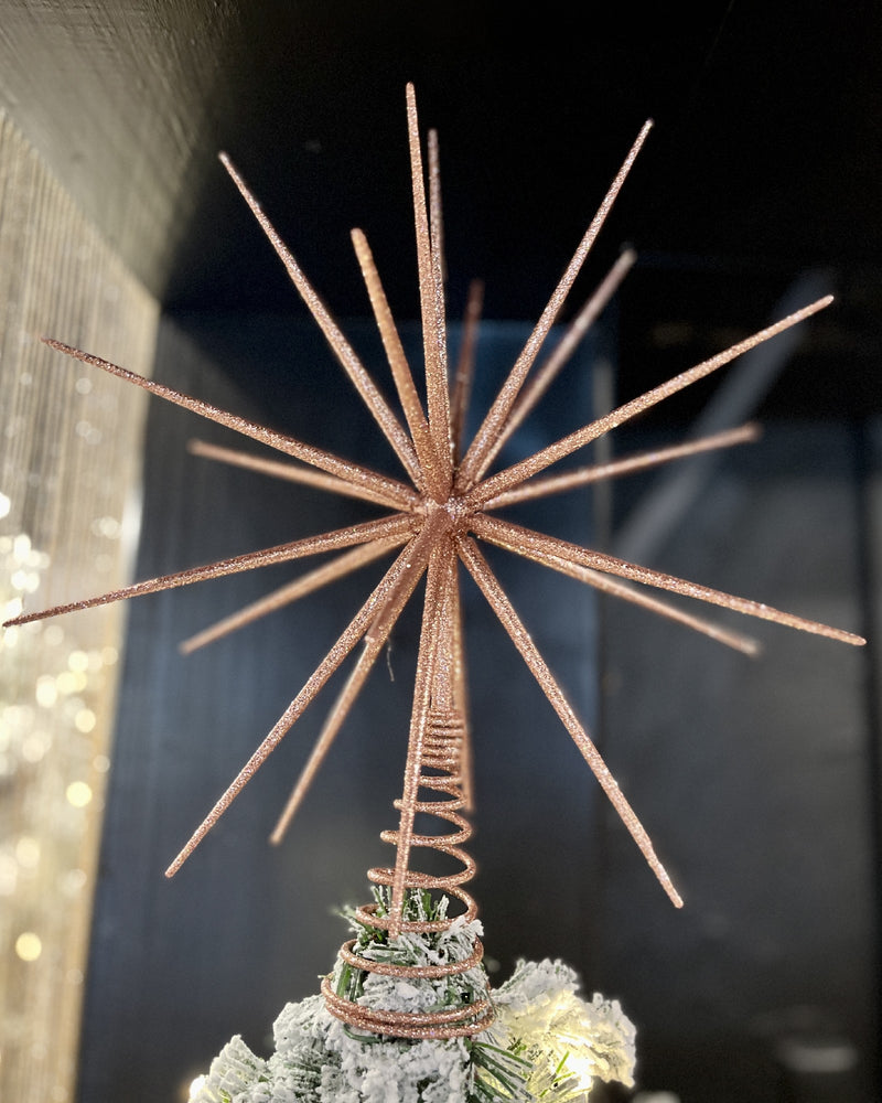 3D STARBURST TREE TOPPER ROSE GOLD DXM101