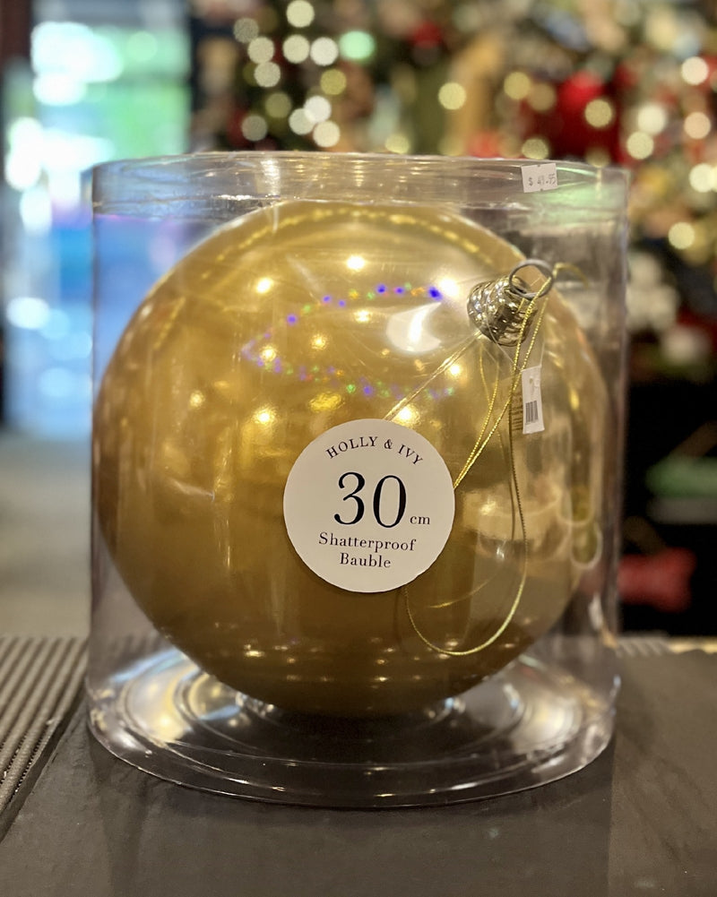 30 CM GOLD PEARL BAUBLE DXC005