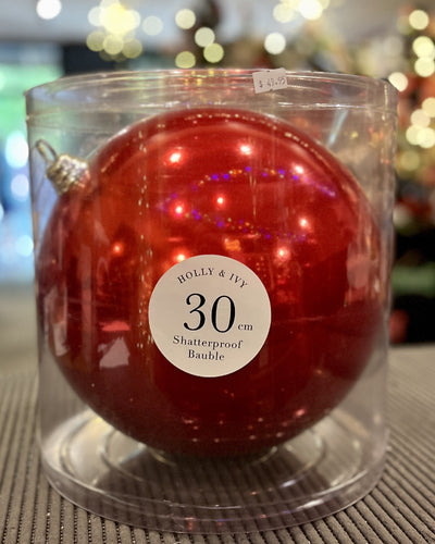 30 CM RED PEARL BAUBLE DXC011