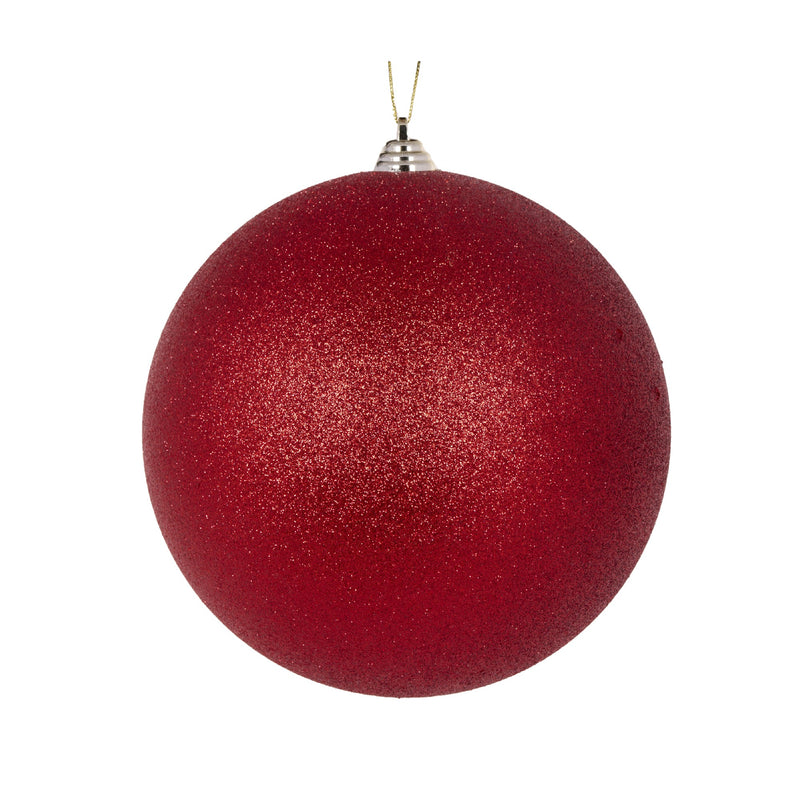 20 CM RED GLITTER BAUBLE DCX013