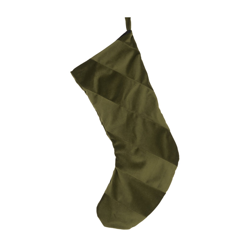 LUXE GREEN VELVET STOCKING DCQ003