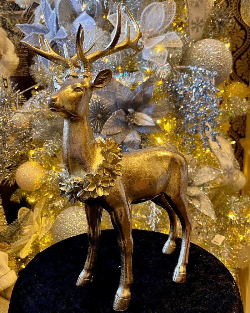 STANDING MAGNOLIA DEER CHAMPAGNE DCA042