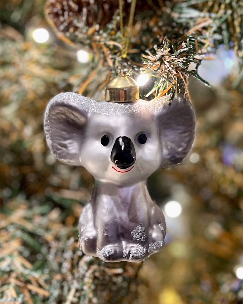 RETRO KOALA GLASS HANGING ORNAMENT DCD063