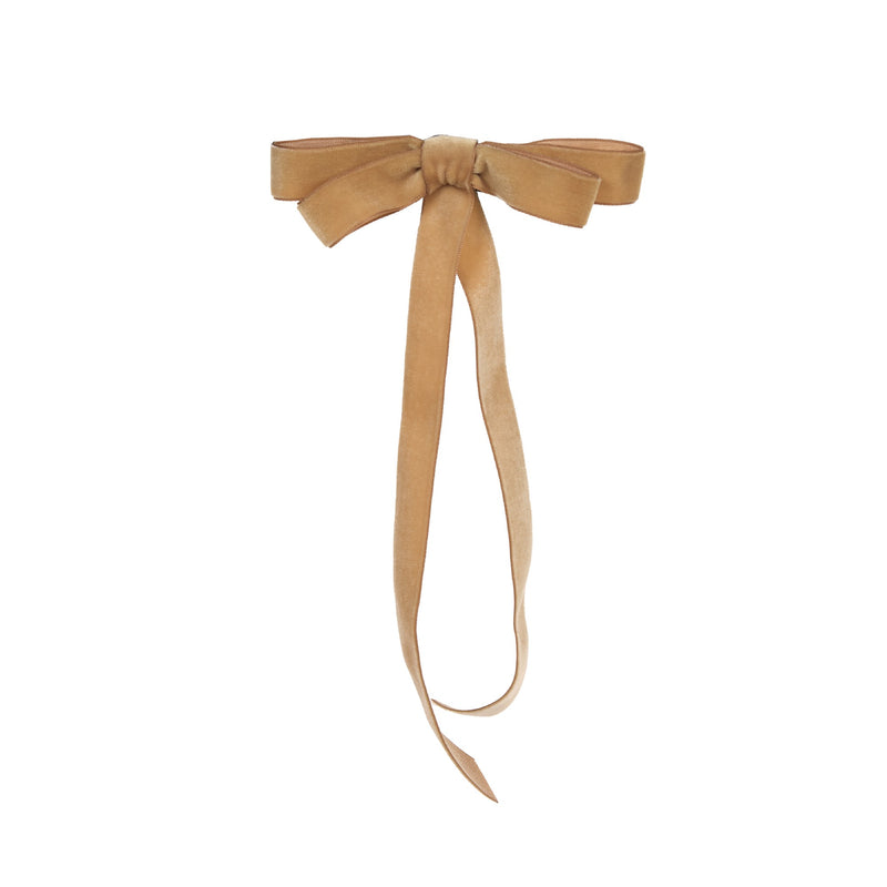 6PK OLD GOLD VELVET CLASSIC BOWS DCX002