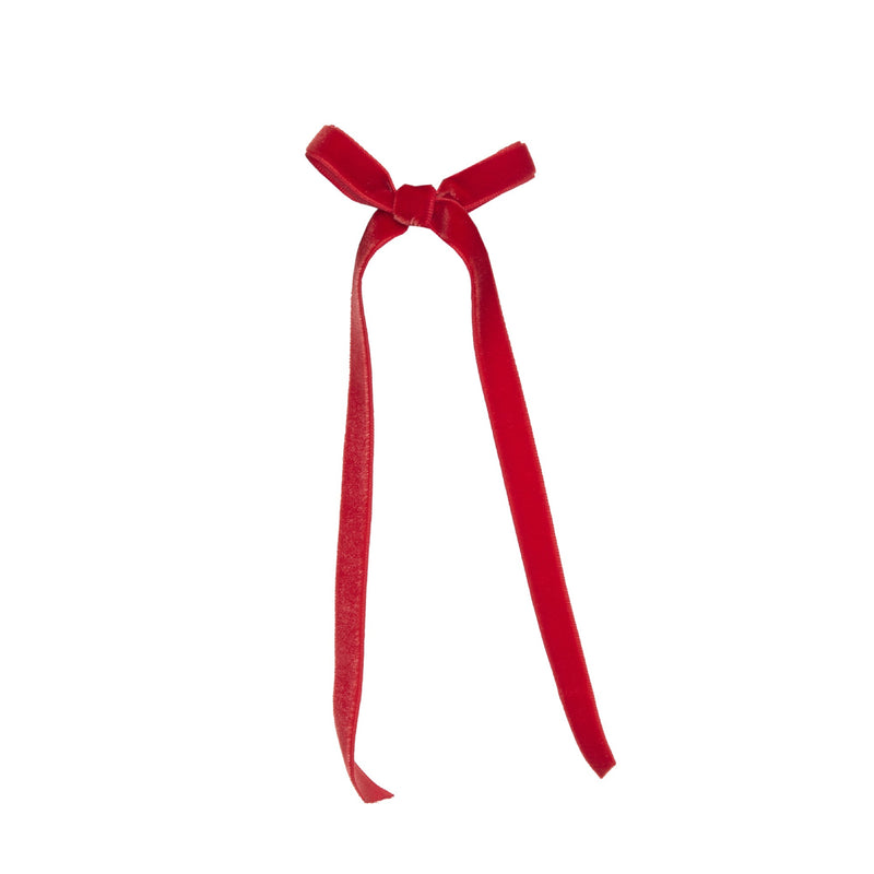 6PK RED VELVET SKINNY BOWS DCX005