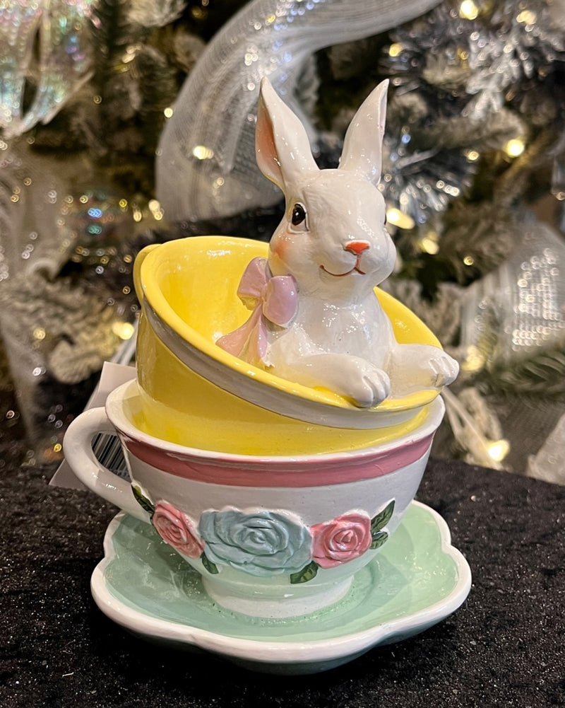 PASTEL BUNNY TEACUP STACK EEX012