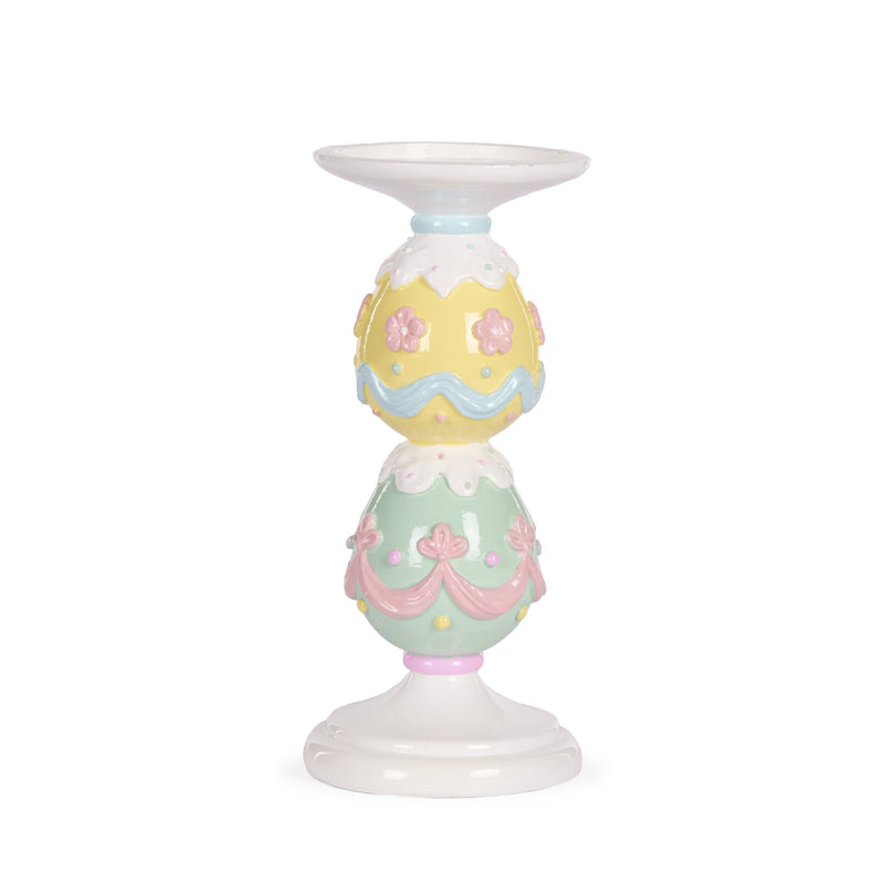 22 CM PASTEL PIPED EGG CANDLE HOLDER EEX019