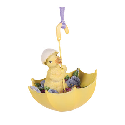 PANSY DUCKLING YELLOW HANGING ORNAMENT ESA009A