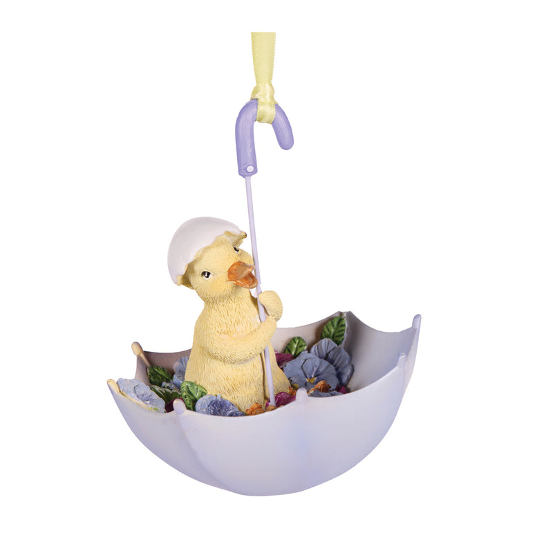 PANSY DUCKLING PURPLE HANGING ORNAMENT ESA009B