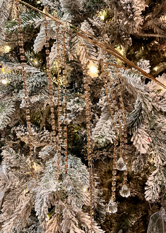 63 CM CHAMPAGNE CRYSTAL AND GEM BRANCH EXK013