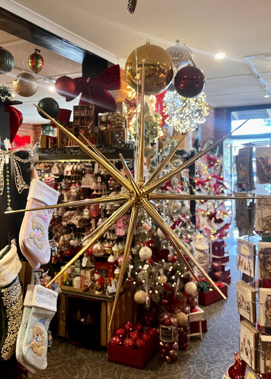 SMALL METALLIC GOLD STARBURST ORNAMENT ECQ003