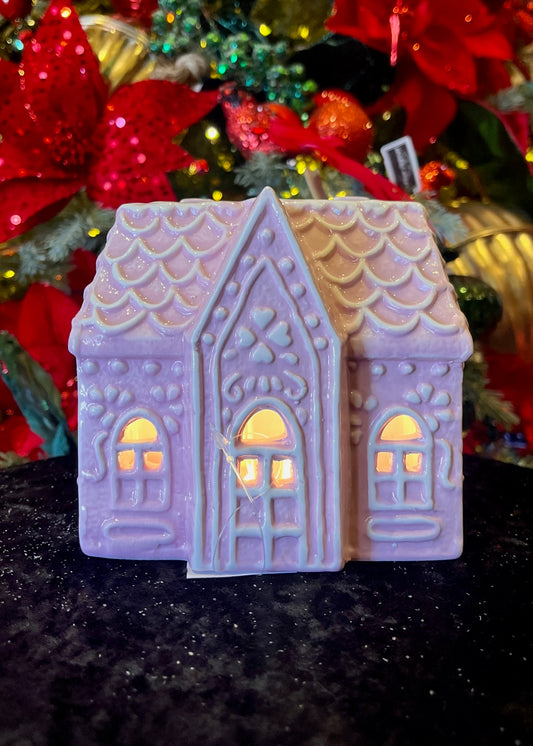 LED PINK GINGERBREAD MANSION EXD026