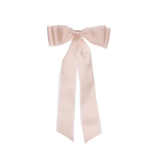 6 PACK CHAMPAGNE RAW SATIN BOWS ECX008