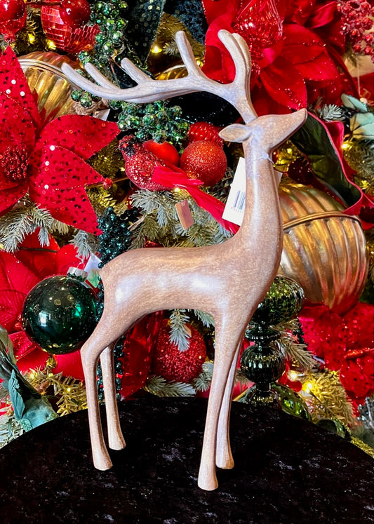 33 CM WOODGRAIN REINDEER EXX001