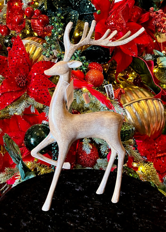 34 CM WOODGRAIN REINDEER EXX002