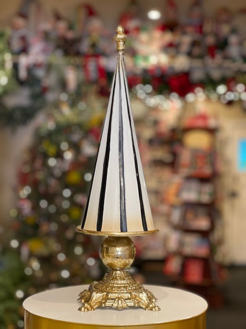 44.2 CM BLACK AND GOLD STRIPED TREE EXV043