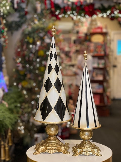 44.2 CM BLACK AND GOLD STRIPED TREE EXV043