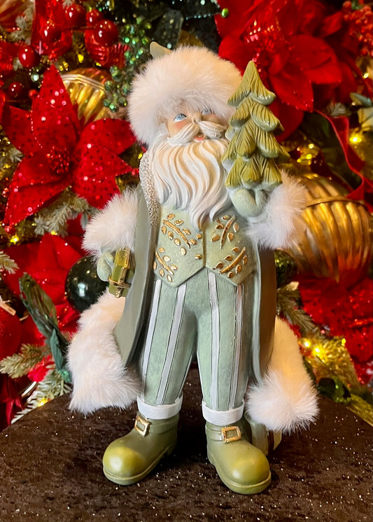 WOODLAND FOREST SANTA WITH TREE EXV121