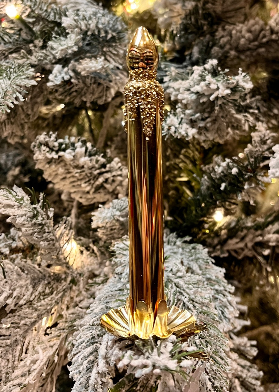 VINTAGE GOLD CLIP CANDLE ECI161