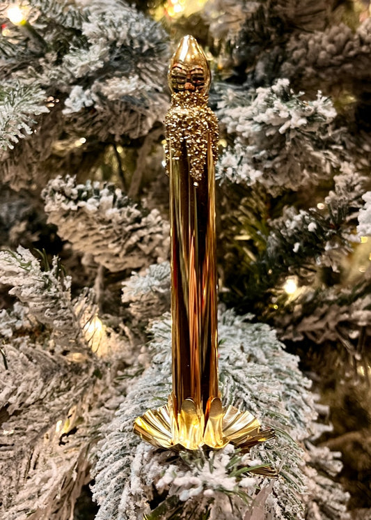 VINTAGE GOLD CLIP CANDLE ECI161