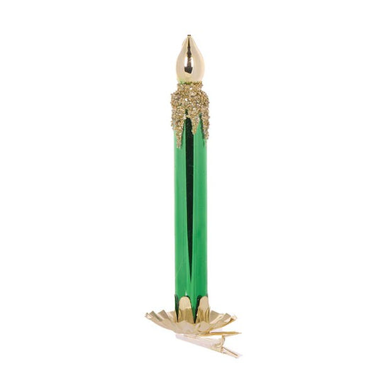 VINTAGE GREEN CLIP CANDLE ECI162