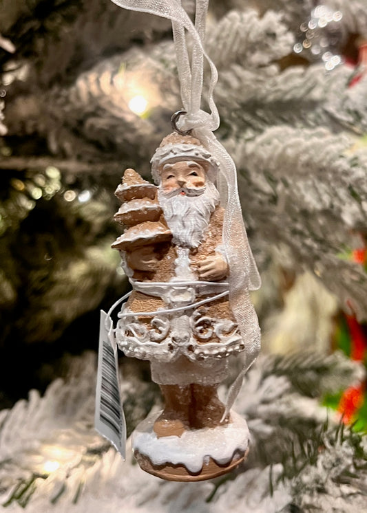 GINGERBREAD SANTA ORNAMENT EXJ011A