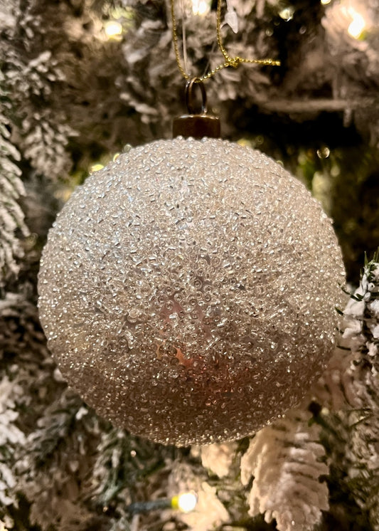 10 CM IVORY CAVIAR BAUBLE EXE109