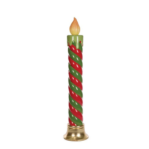 LED RED AND GREEN SWIRL CANDLE ECA098 (THIS ITEM IS PICK UP ONLY IN STORE)