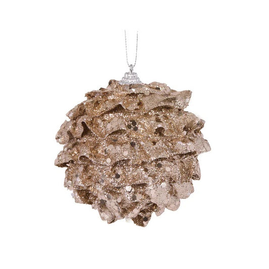 CHAMPAGNE RUFFLES BAUBLE EXZ121