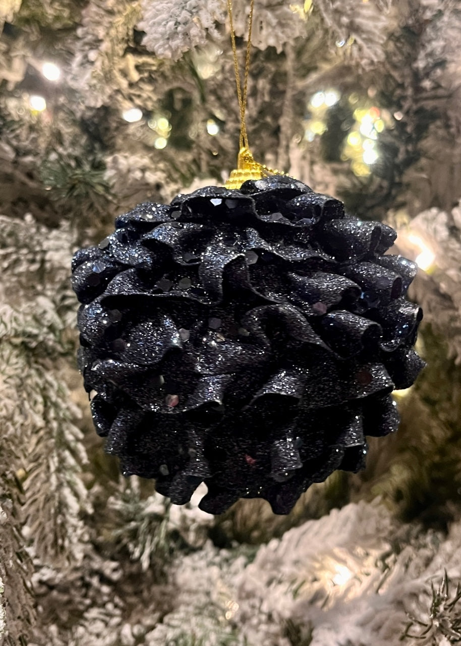 NAVY RUFFLES BAUBLE EXZ126