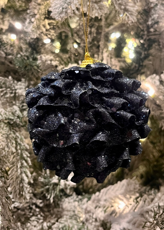 NAVY RUFFLES BAUBLE EXZ126
